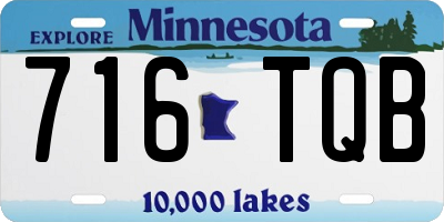 MN license plate 716TQB