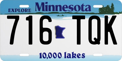 MN license plate 716TQK