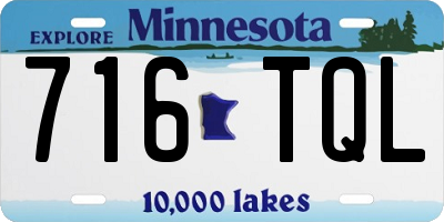 MN license plate 716TQL