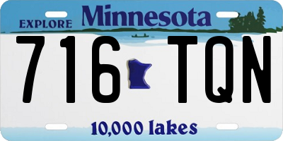 MN license plate 716TQN