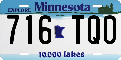 MN license plate 716TQO