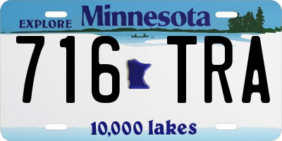 MN license plate 716TRA