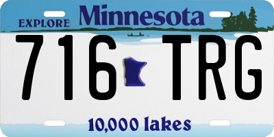 MN license plate 716TRG