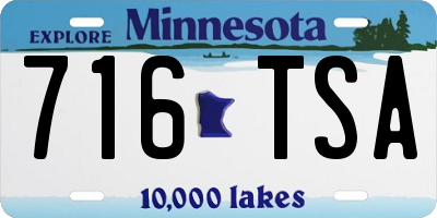 MN license plate 716TSA