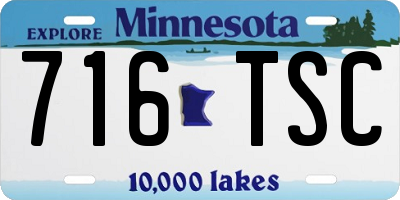 MN license plate 716TSC