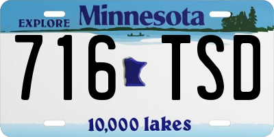 MN license plate 716TSD