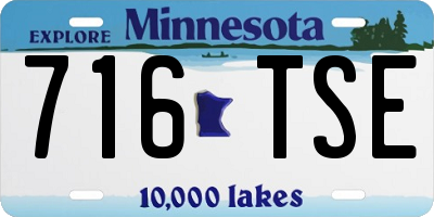 MN license plate 716TSE