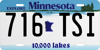 MN license plate 716TSI