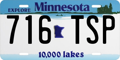 MN license plate 716TSP