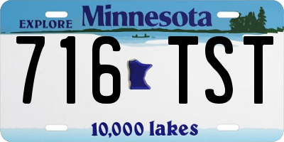 MN license plate 716TST