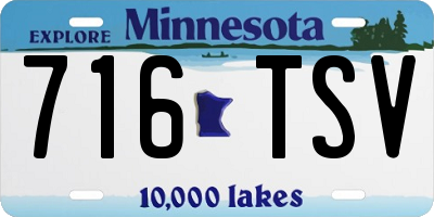 MN license plate 716TSV