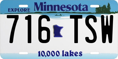 MN license plate 716TSW