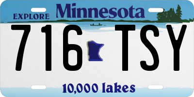 MN license plate 716TSY