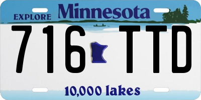 MN license plate 716TTD