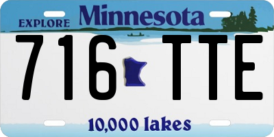 MN license plate 716TTE