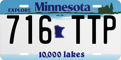 MN license plate 716TTP