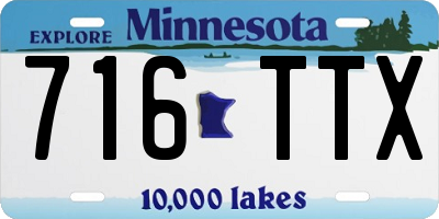 MN license plate 716TTX