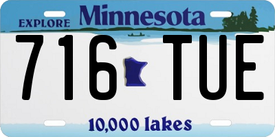 MN license plate 716TUE