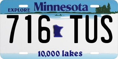 MN license plate 716TUS