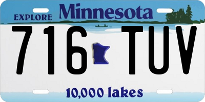 MN license plate 716TUV