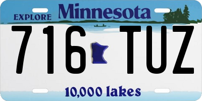 MN license plate 716TUZ