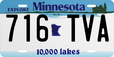 MN license plate 716TVA