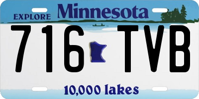 MN license plate 716TVB