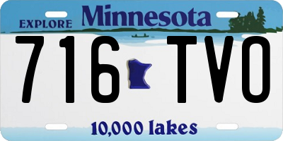 MN license plate 716TVO
