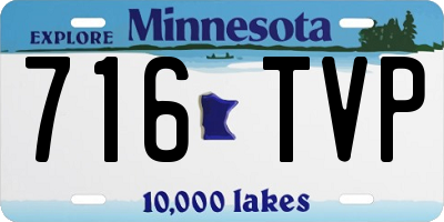 MN license plate 716TVP