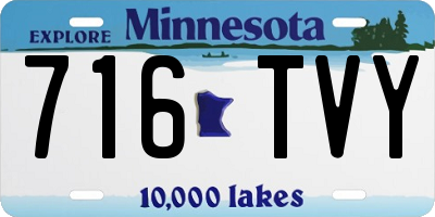 MN license plate 716TVY
