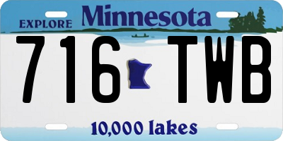 MN license plate 716TWB