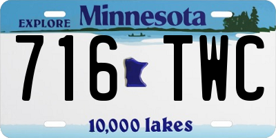 MN license plate 716TWC