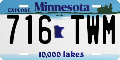 MN license plate 716TWM