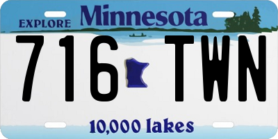 MN license plate 716TWN