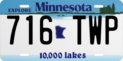 MN license plate 716TWP