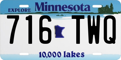 MN license plate 716TWQ