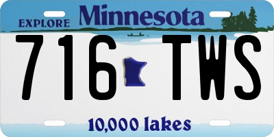 MN license plate 716TWS