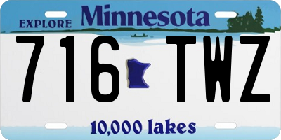 MN license plate 716TWZ