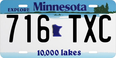 MN license plate 716TXC