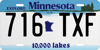 MN license plate 716TXF