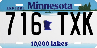 MN license plate 716TXK