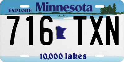 MN license plate 716TXN