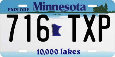 MN license plate 716TXP