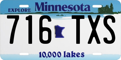 MN license plate 716TXS