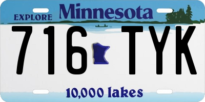 MN license plate 716TYK