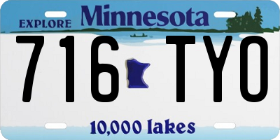 MN license plate 716TYO