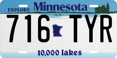 MN license plate 716TYR