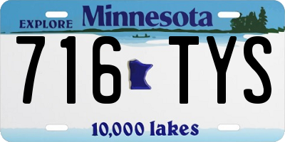 MN license plate 716TYS