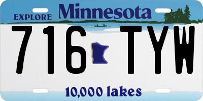 MN license plate 716TYW
