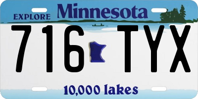 MN license plate 716TYX